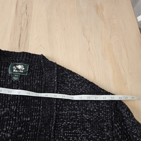 Roots Black and White Flecked Knit Cardigan - Picture 8 of 8